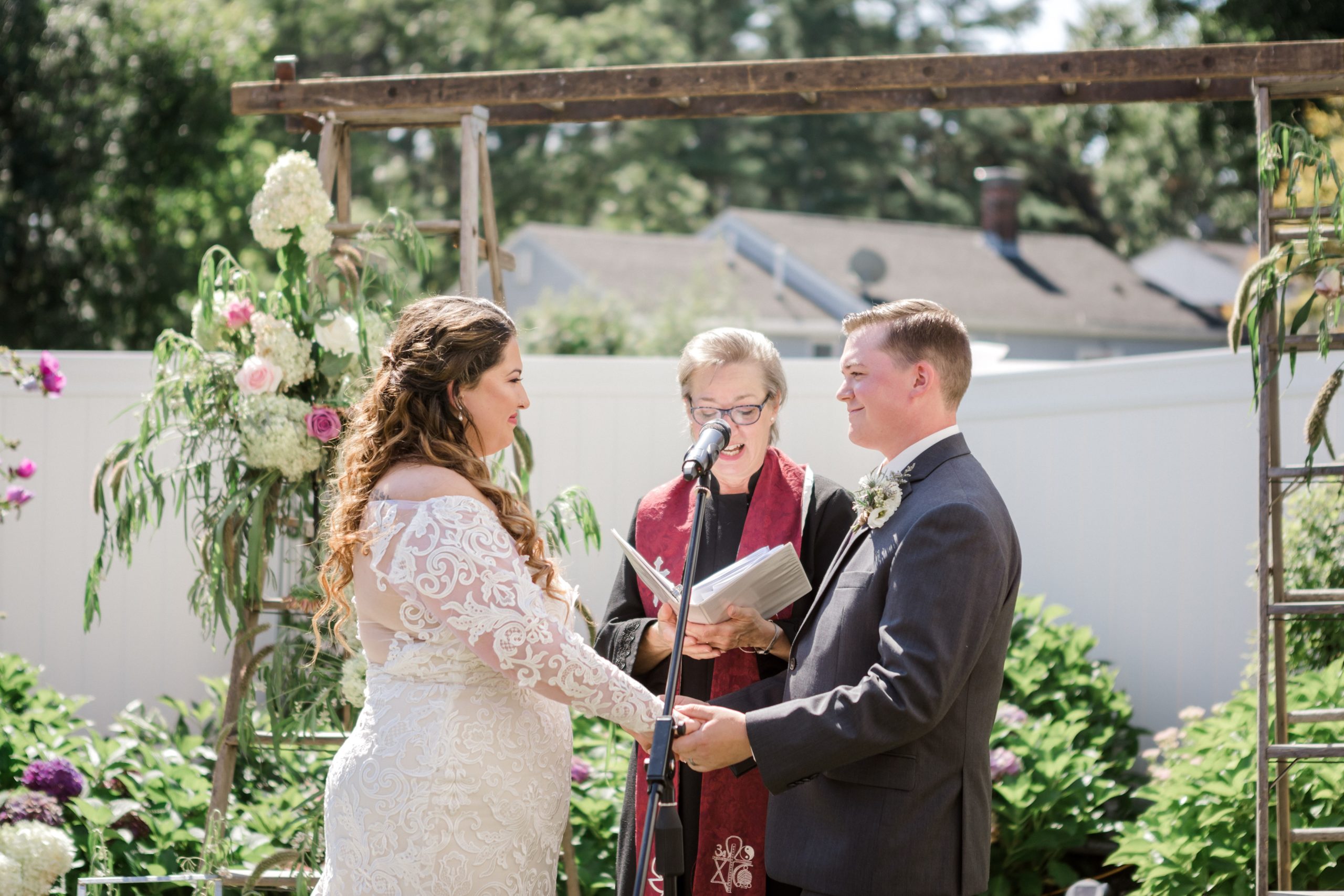 Backyard Wedding in Bridgewater Massachusetts