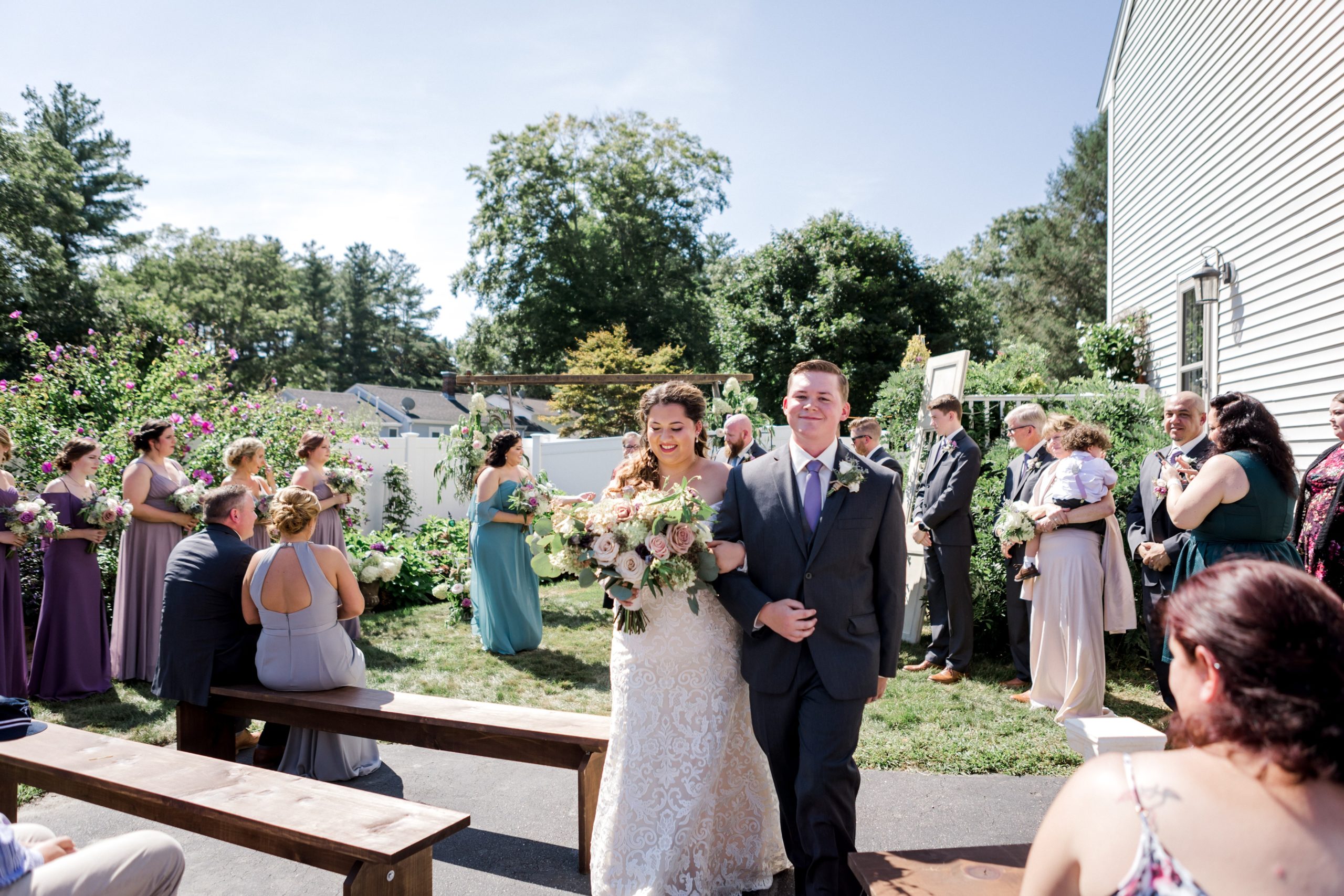 Backyard Wedding in Bridgewater Massachusetts