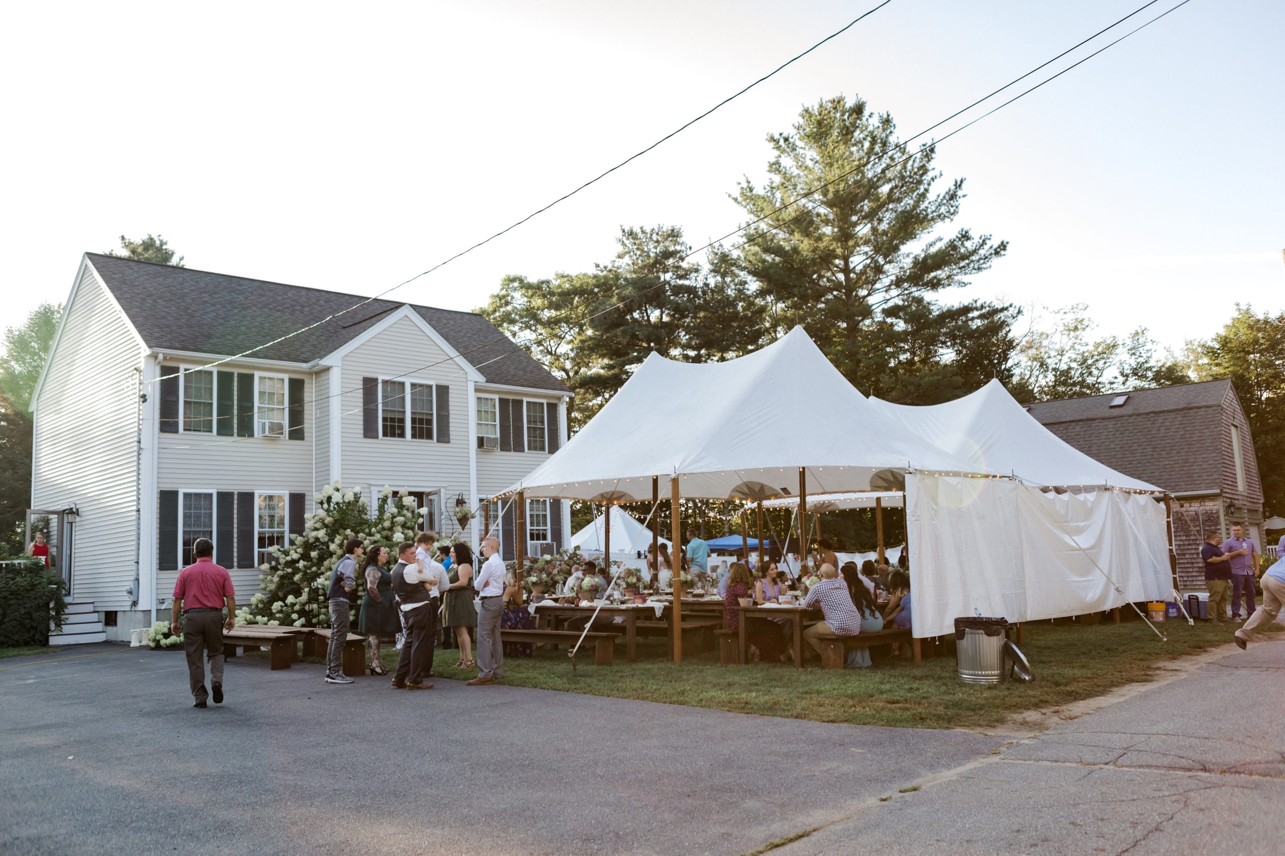 Backyard Wedding in Bridgewater Massachusetts